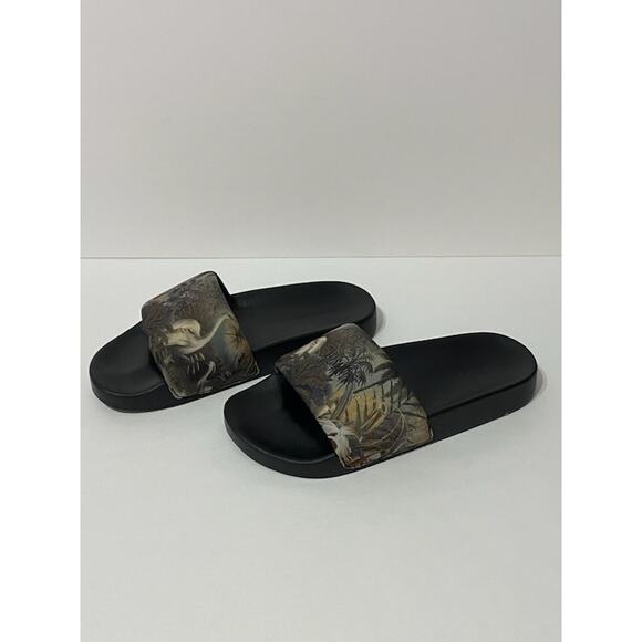 ALL SAINTS Carmel Printed Neoprene Slides US 7 EU 37 Rejuvinate Bird Print LN - Picture 3 of 8